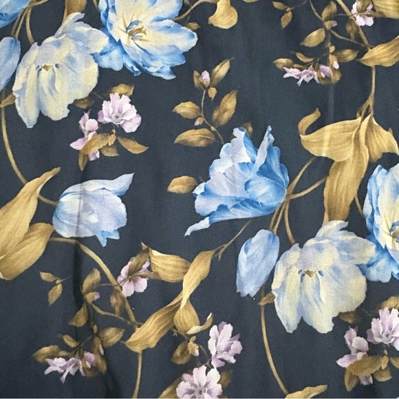 New York & Company Blue Multicolor Floral Sleeveless Dress Sz XL Preppy Classic - Picture 7 of 9